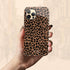 Chocolate Leopard Custom Initials iPhone Case